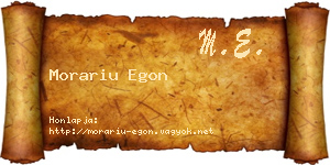 Morariu Egon névjegykártya